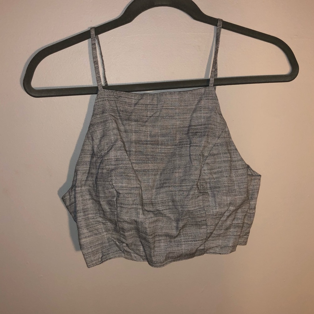 Cute grey cropped tank